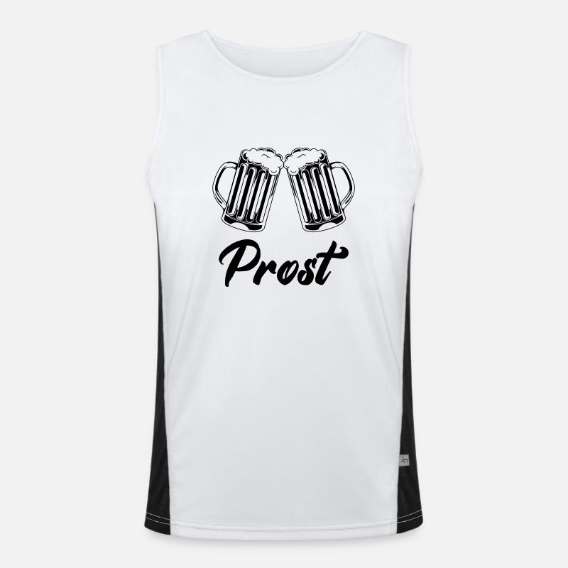 bier prost Funktionelles Kontrast-Tank Top für Männer 
