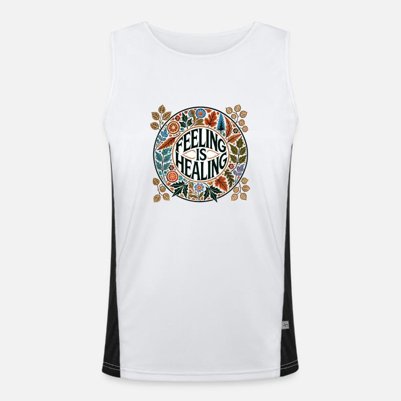 Feeling is Healing Men's Functional Contrast Tank Top 