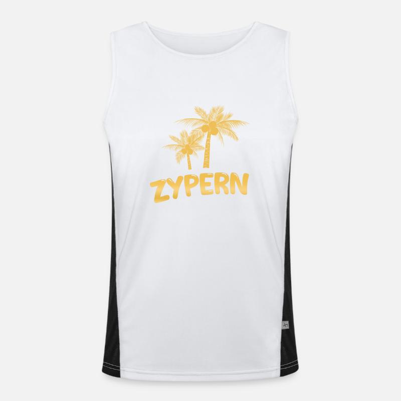 Zypern Zypern Funktionelles Kontrast-Tank Top für Männer 