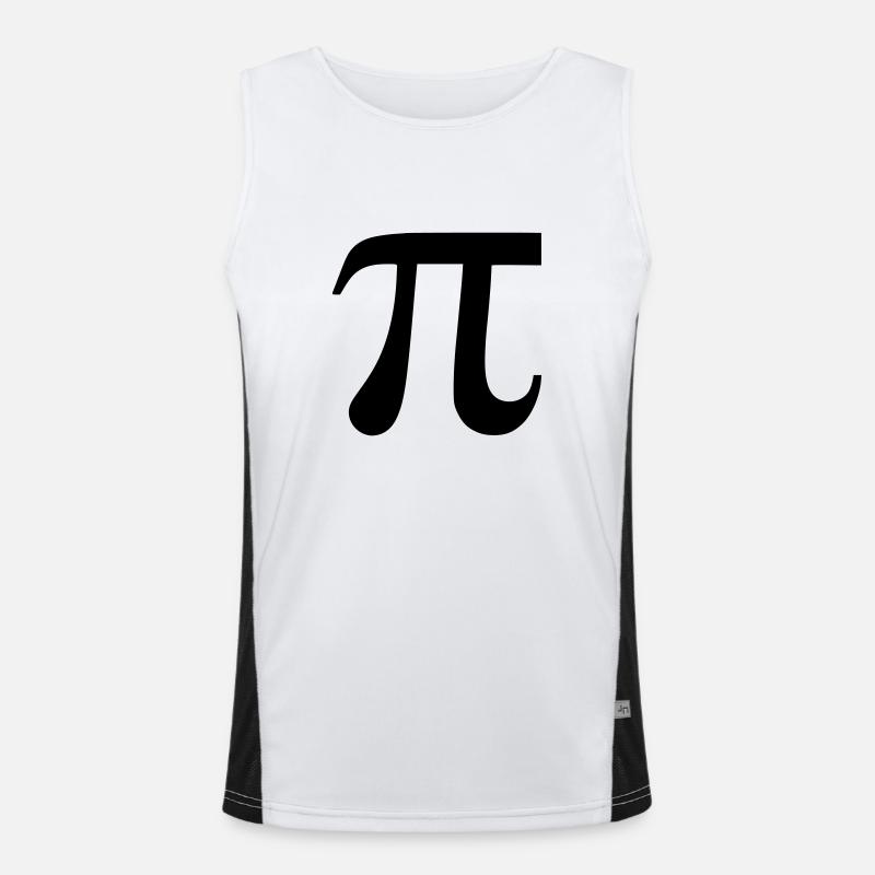 Pi - Men's Functional Contrast Tank Top  - white/black