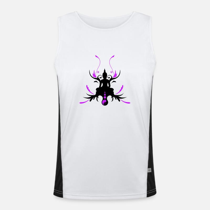 buddha_2f Funktionelles Kontrast-Tank Top für Männer 