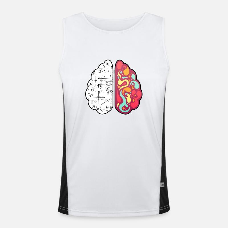 Mathe Schulstunde Mathematik Mathegenie Mathehirn Funktionelles Kontrast-Tank Top für Männer 