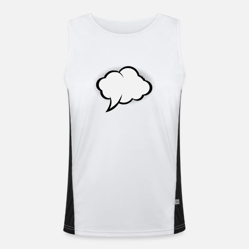Comic Sprechblase Funktionelles Kontrast-Tank Top für Männer 