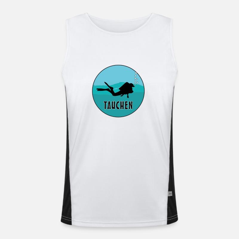 Tauchen Funktionelles Kontrast-Tank Top für Männer 