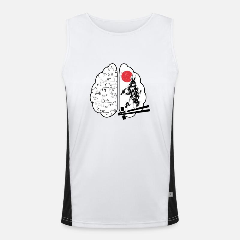 Math lesson "half math half anime" Men's Functional Contrast Tank Top 