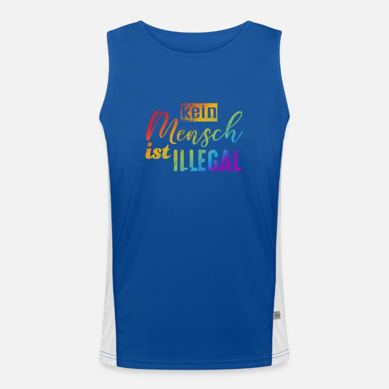 No one is illegal - FCK NZS Men's Functional Contrast Tank Top 