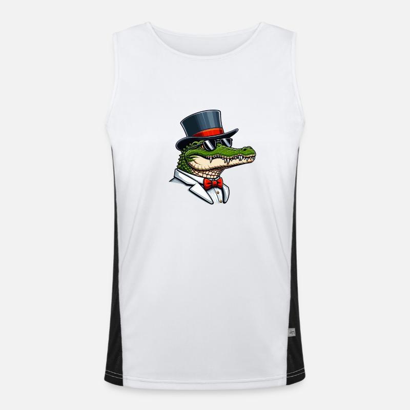 Herr Krokodil Funktionelles Kontrast-Tank Top für Männer 