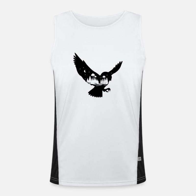 AIGLE OISEAUX DE PROIE OISEAUX NATURE FORÊTS FORÊTS MOTIF ANIMAL Débardeur respirant contrasté Homme 