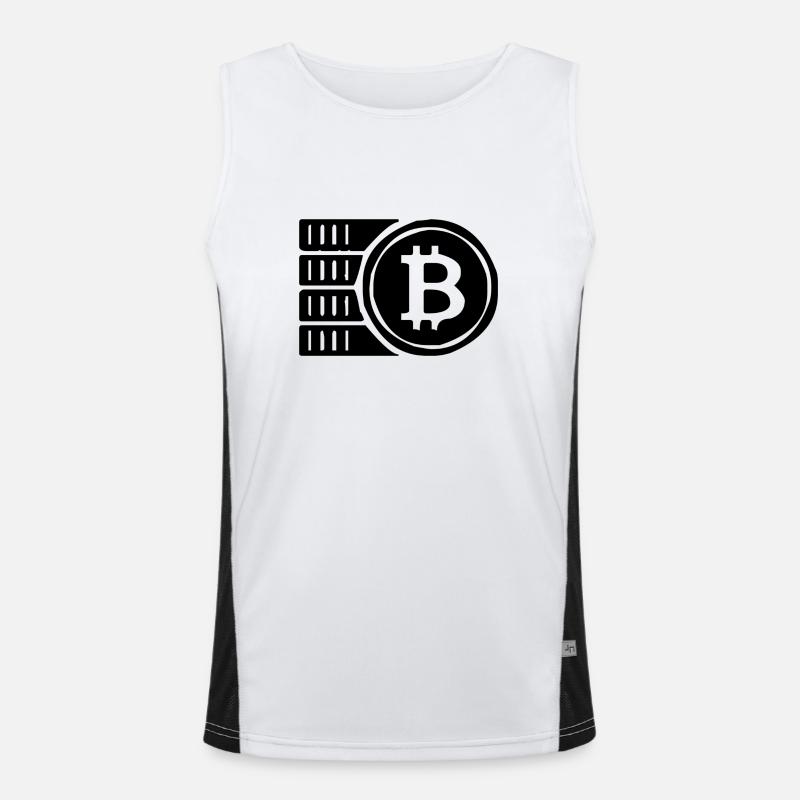 Bitcoin token Men's Functional Contrast Tank Top 