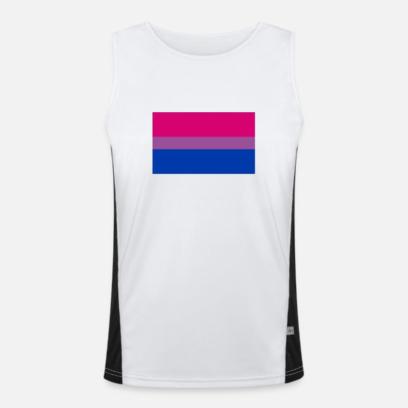 Bisexual flag Men's Functional Contrast Tank Top 