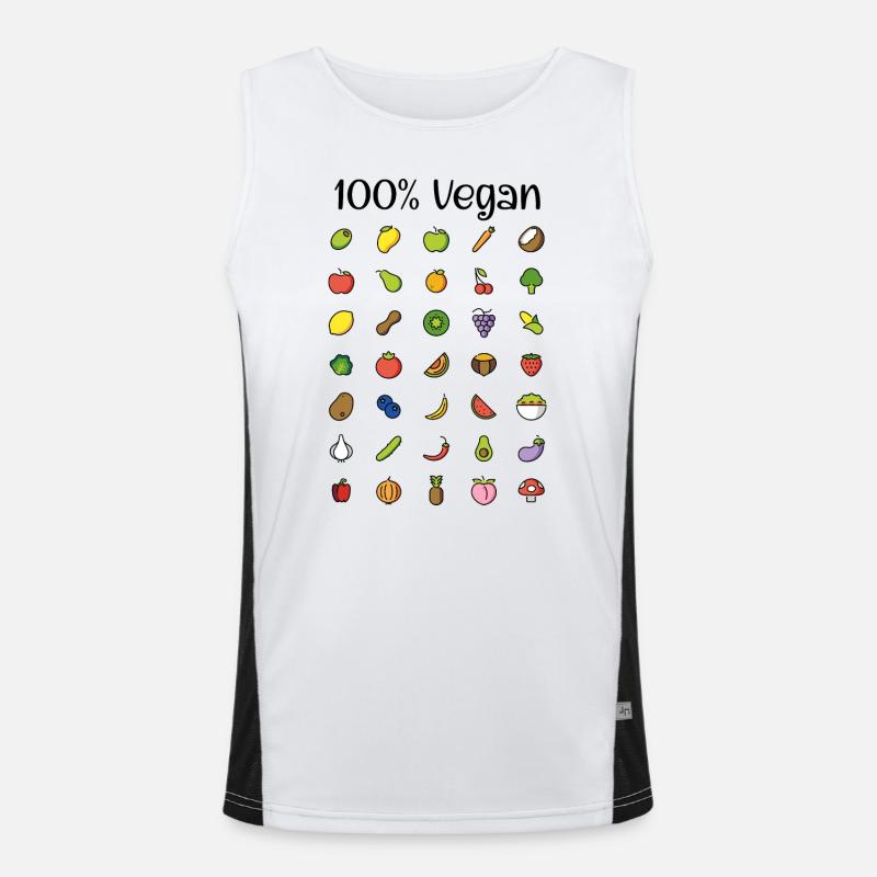 100 % Vegan Funktionelles Kontrast-Tank Top für Männer 