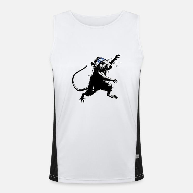KaRATe - "Ninja Rat" Funktionelles Kontrast-Tank Top für Männer 