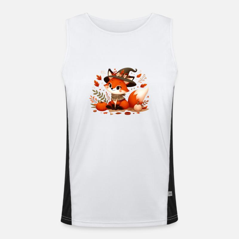 Fuchs Herbst 8 Funktionelles Kontrast-Tank Top für Männer 