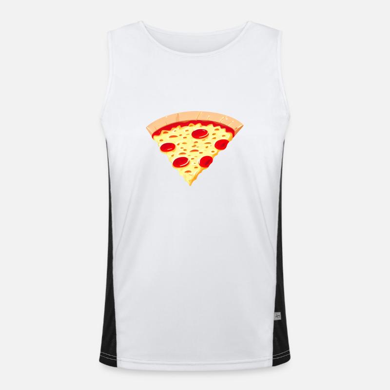 La pizza, c’est simple. Débardeur respirant contrasté Homme 