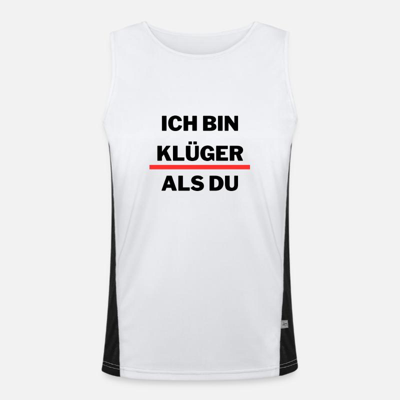 Ich bin klüger als du Funktionelles Kontrast-Tank Top für Männer 