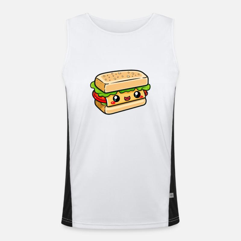 Sandwich avec visage Débardeur respirant contrasté Homme 