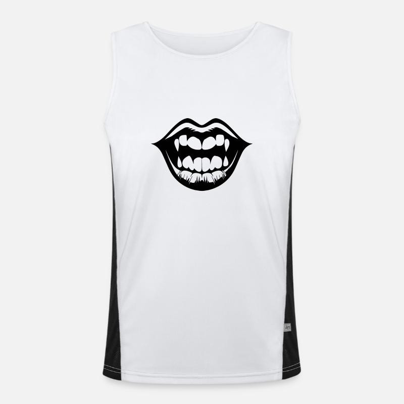 Lips, mouth, kissing lips Men's Functional Contrast Tank Top 