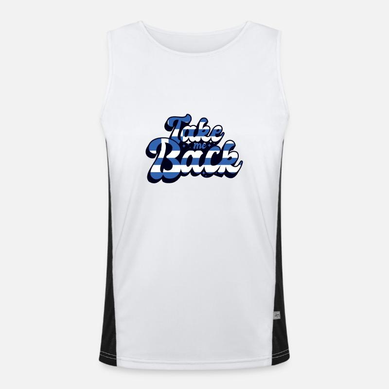 Drapeau de la Grèce Hellas Athènes Drapeau grec Débardeur respirant contrasté Homme 