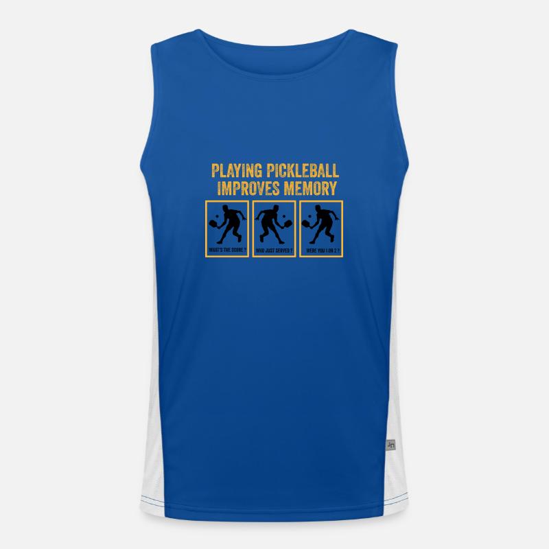 Playing pickleball improves memory Men's Functional Contrast Tank Top 