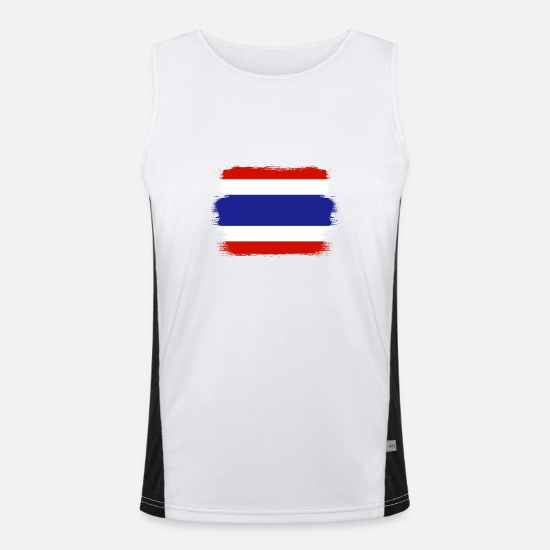 Thaïlande Drapeau Thaïlandais Drapeau utilisé Look Débardeur respirant contrasté Homme 