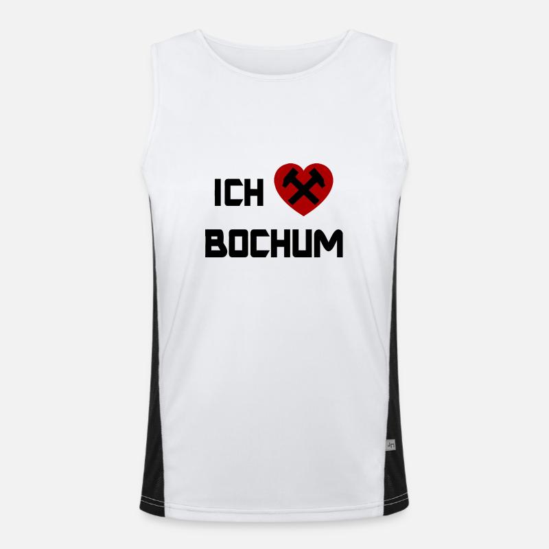 Die Bochum Fans Funktionelles Kontrast-Tank Top für Männer 
