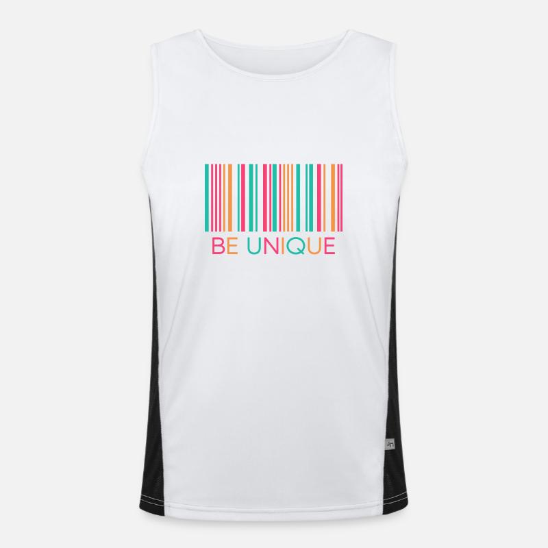 Unique Barcode LGBT Unique Men's Functional Contrast Tank Top 