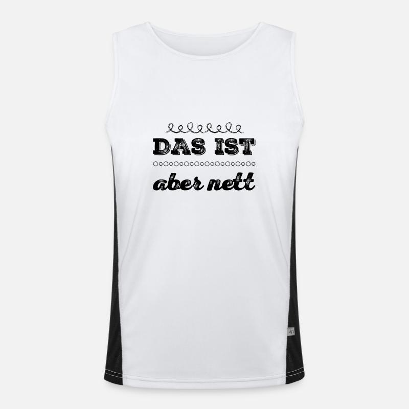 wie nett von dir Funktionelles Kontrast-Tank Top für Männer 