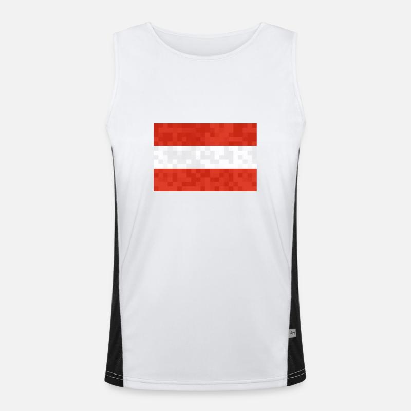 Austria Flag Austria Austrian flag AT Men's Functional Contrast Tank Top 