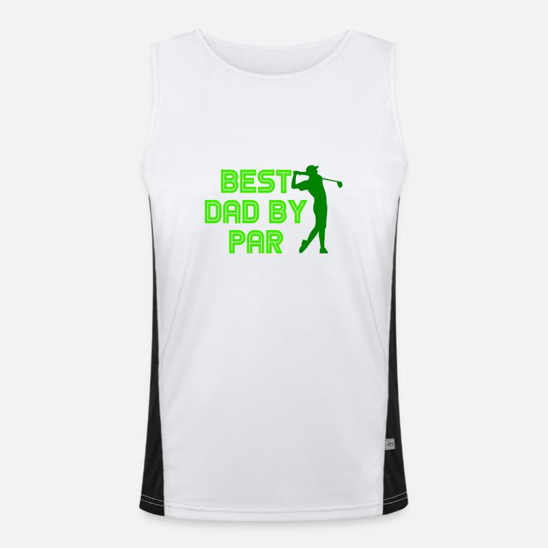 BEST PAPA PAR GOLF GOLFER SAYING MOTIFS GIFT Men's Functional Contrast Tank Top 