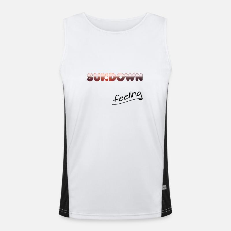 sundown feeling Funktionelles Kontrast-Tank Top für Männer 