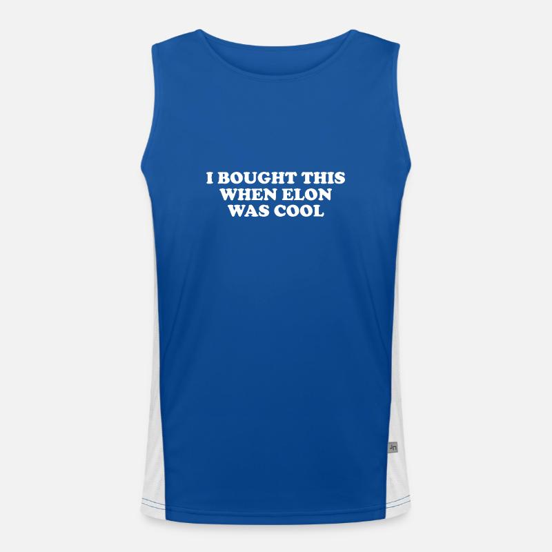 i bought this when elon was cool Funktionelles Kontrast-Tank Top für Männer 