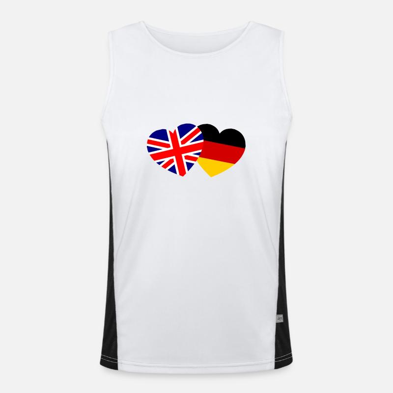 Die britisch deutsche Partnerschaft Funktionelles Kontrast-Tank Top für Männer 