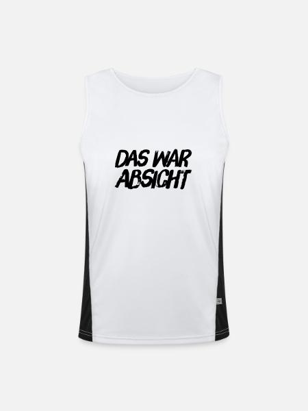 alles vorsätzlich - Funktionelles Kontrast-Tank Top für Männer  - Weiß/Schwarz - Vorne