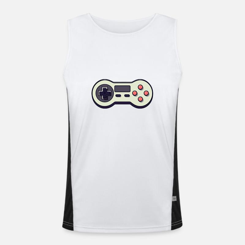 Vintage-Gamecontroller Funktionelles Kontrast-Tank Top für Männer 