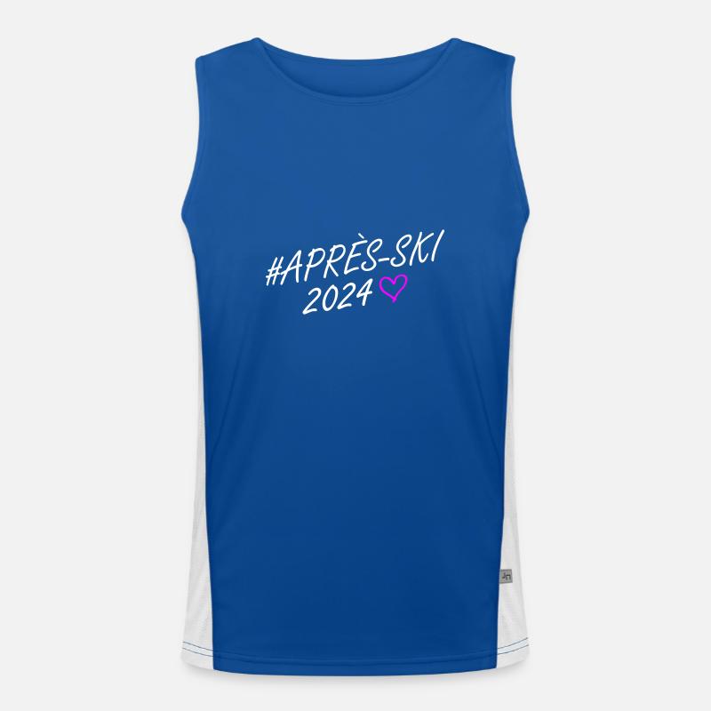 Apres Ski 2024 Herz Reise Funktionelles Kontrast-Tank Top für Männer 