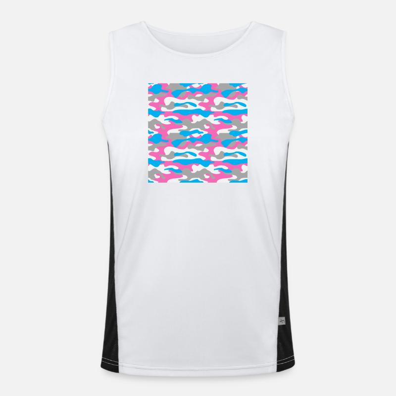 Camouflage 01 Funktionelles Kontrast-Tank Top für Männer 