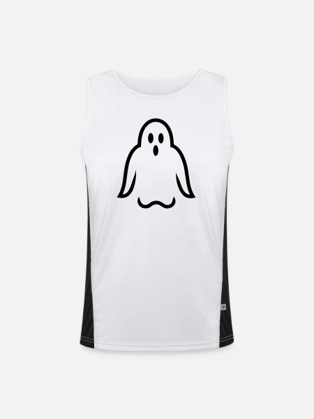 Ghost - Men's Functional Contrast Tank Top  - white/black