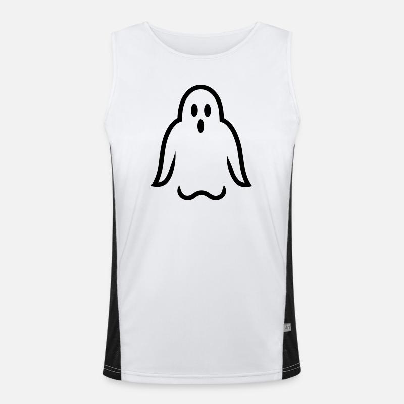 Ghost - Men's Functional Contrast Tank Top  - white/black