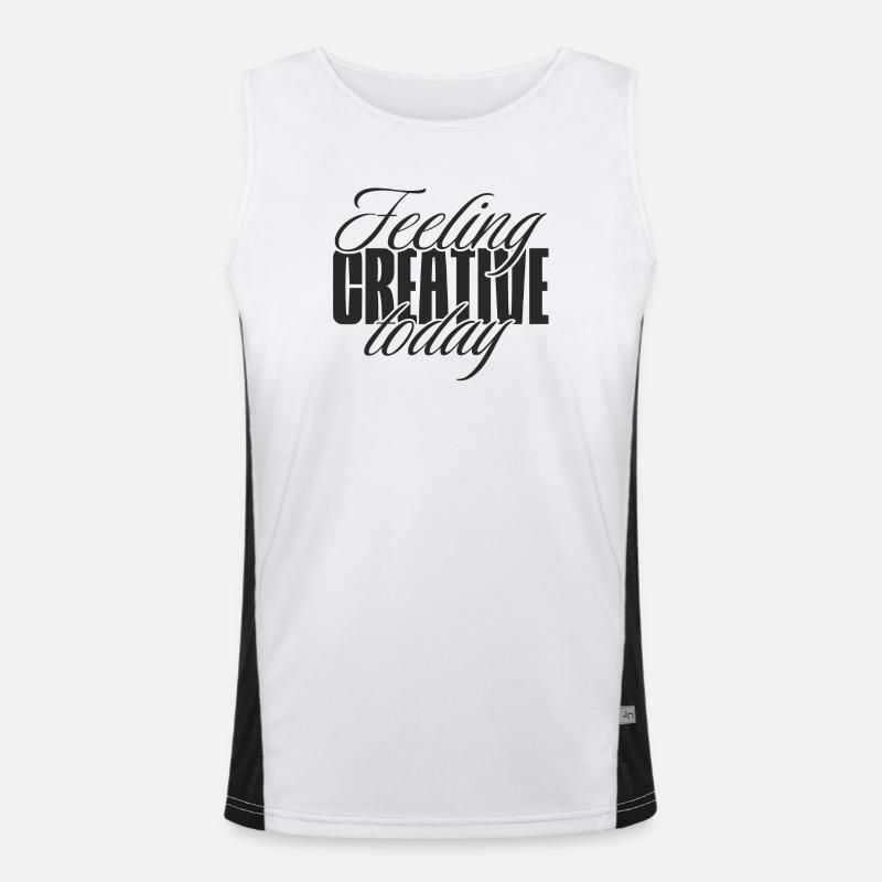 Feeling creative today - Men's Functional Contrast Tank Top  - white/black