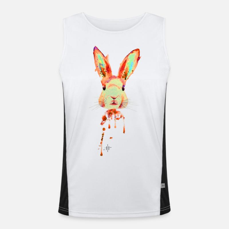 Lapin Orange fluo Débardeur respirant contrasté Homme 