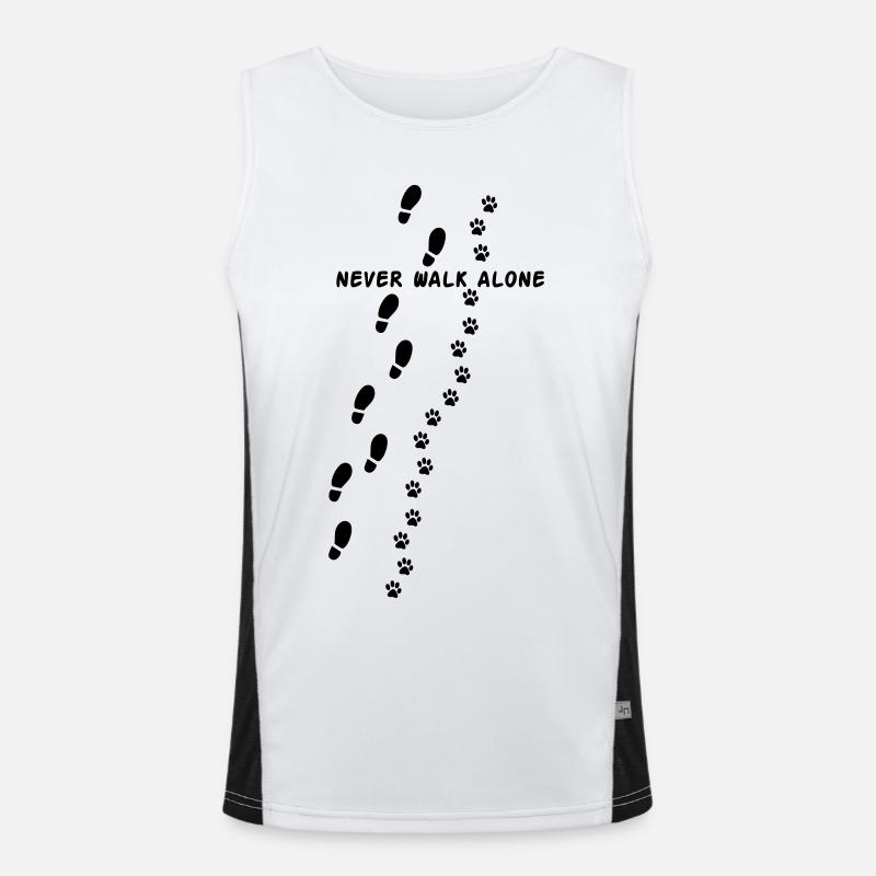 Never walk alone Funktionelles Kontrast-Tank Top für Männer 