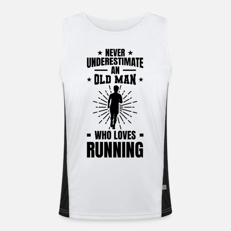 Laufender Opa Funktionelles Kontrast-Tank Top für Männer 