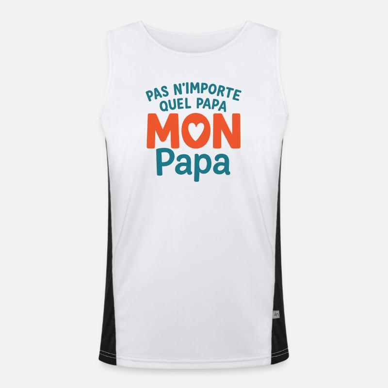 Mon Papa Unique  Débardeur respirant contrasté Homme 