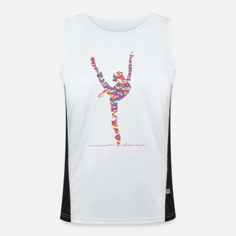 Ballet Dancing Men's Functional Contrast Tank Top 