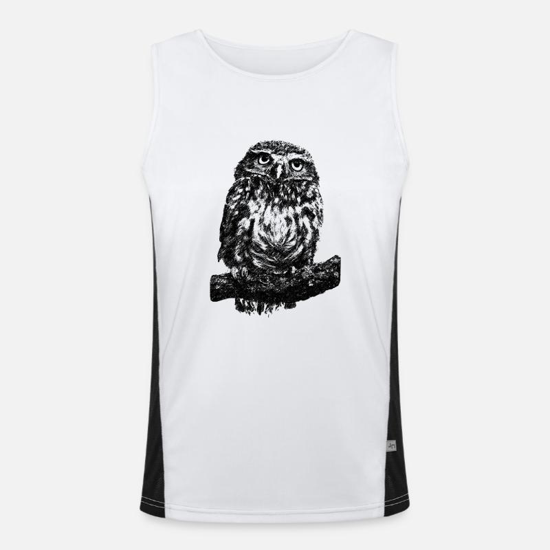 Eule Funktionelles Kontrast-Tank Top für Männer 