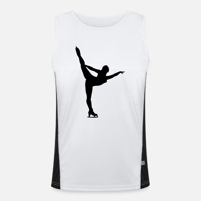 eiskunst_c_1c - Men's Functional Contrast Tank Top  - white/black