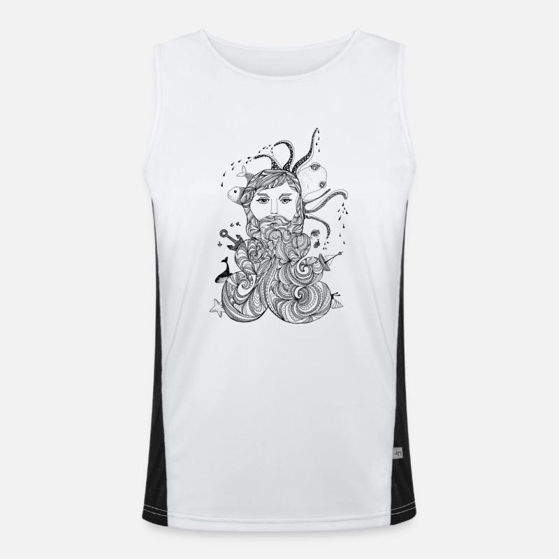 Wassermann Funktionelles Kontrast-Tank Top für Männer 