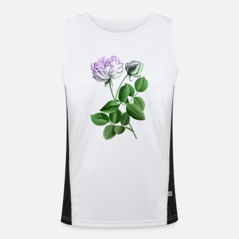 Rose Funktionelles Kontrast-Tank Top für Männer 