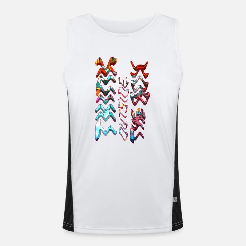 Think outside the box positive thoughts happy Men's Functional Contrast Tank Top 