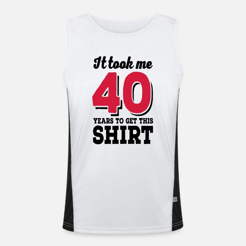 40th birthday Men's Functional Contrast Tank Top 